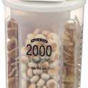 Airtight Kitchen Food Storage Container, Leak-Proof BPA Free Plastic Plastic Dry Cereal Dispensers Containers with Durable Lids for Flour, Sugar, Rice (2000ml 4 Color-4 Grid)