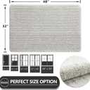 REFETONE Indoor Doormat, Front Door Mat 32"x48" Absorbent Rubber Backing Non Slip Back Door Mats, Washable Low-Profile Inside Floor Mat Door Rugs for Entryway, Resist Dirt Mud Mat for Dogs, Grey