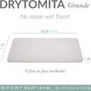 Momo Lifestyle Large Stone Bath Mat Drytomita Quick Drying Diatomaceous Earth, Ultra Absorbent (Linen Grey, Grande 32" X 20")