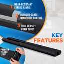 2 Pack Under Door Draft Stopper - Bottom Door Gap Filler & Seal - Fits 30 to 36 Door, Block Cold Air, Noise, Sound, Bugs, Dust, Easy to Install, Double Side Block, No Adhesive, Black