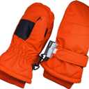 Zelda Matilda 100G 3M Thinsulate Children Toddlers & Baby Mittens Winter Waterproof Mittens ( Bright Orange, Size 1-2 years old )
