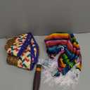 Yahenda Western Costume Set 5 Pcs Fiesta Outfit Serape Poncho Sombrero Hat Sunglasses Mustache Cinco De Mayo Dress Small Size (35 x 23'')