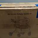 Walkers for Seniors, Rollator Walker with Seat, 8" Rubber Wheels All Terrain Rollator Walker with Backrest, Aluminum Walkers Built-in Cable, Foldable and Adjustable Height for Seniors, Purple