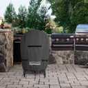 ULTCOVER Outdoor Waterproof Charcoal Kamado Joe Grill Cover for 18 inch Char-Griller Char-Broil and Other Round Smokers Size Up to 30 Dia x 45 H, Black