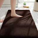 MINIDEAR Bathroom Rugs 36x24 Dark Brown - Thick Memory Foam Bath Mat, Ultra Soft & Plush Fluffy, Non-Slip, Quick Dry, Absorbent Washable Floor Microfiber Mat for Tub, Home Decor Accessories