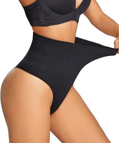 Dulchany Thong Shapewear Tummy Control Underwear for Women Seamless Body Shaper Panties size L
