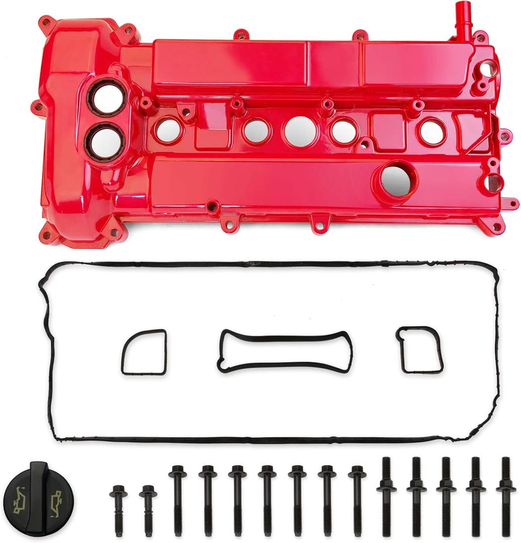 MITZONE Aluminum Valve Cover Compatible with Ford Focus EcoSport S SE SEL Titanium 2.0L L4 Gas Flex 2014-2022 (Red)