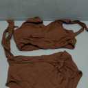 Two Piece High Waisted Swimsuits - Women Tummy Control Bikini Modest Bathing Suit 2PC 2025 (Size X-Large, Brown)