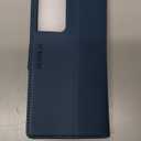 Wallet Case for Samsung Galaxy S21 Ultra, RFID Blocking Credit Card Holder, PU Leather Folio Flip Kickstand Protective Shockproof Cover for Samsung S21 Ultra (Blue)