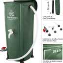 Rain Barrel - 26.4-Gallon/100-Liter Collapsible Water Container for Catching Rainwater - Portable Water Tank with Spigot by Pure Garden (Green