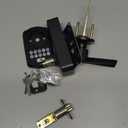 Veise Keypad Door Lock with Handle, Keyless Entry for Front Door & Bedroom, Electronic Lock with Code, Auto-Locking, Easy Installation, Passage Mode, Matte Black