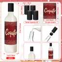88 Pcs 25 oz Christmas Plastic Wine Bottles Set with Label Stickers Airtight 750ml Empty Liquor Bottles with Lid Set for Party Supplies Decoration