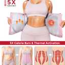 Nebility Waist Trainer for Women Corset Shapewear with Zipper Sweat Waist Trimmer Faja Body Shaper Workout Waist Cincher (Pink)