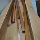 A - Frame Wooden Display Easel with Wheels - Adjustable Lyre Beechwood Studio Easel Stand Holding Canvas Up to 90", Inclinable Artist Floor Painting Easel for Artwork Painting, Brown