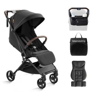 Mamazing Ultra Air Lightweight Baby Travel Stroller with Carbon Fiber Frame, Jet, Stroller with Accessories