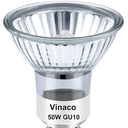 Vinaco GU10 Halogen Bulb Dimmable, GU10+c 110V 50W Candle Warmer Lamp Replacement, MR16 GU 10 50W Halogen Bulb 120V, 50 W MR16 with Glass Cover for Track&Recessed Lighting, 2800K Warm White, 5 Pack