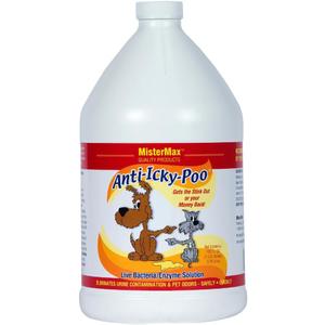 Mister Max Anti Icky Poo Original Scent Pet Urine Enzyme Cleaner & Feces Odor Remover, Enzymatic Cleaner for Dog & Cat Urine, Pet Odor Remover Spray, 1 Gallon