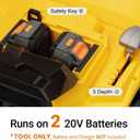 40V 15" Brushless Cordless Electric Dethatcher and Scarifier Compatible with Dewalt 20V Battery(Tool Only), w/12Gal Thatch Collection Bag, 5-Depth Adjustment, Quick-Fold, Walk Behind for Lawn Care