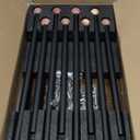 pickpiff Cedar Ball End Boot Rack 8-Pair Shoe Organizer Free standing Metal Holder with Wood Base (Black)