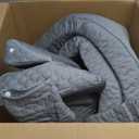 EUHAMS King Size Bed Wedge Pillow - Bed Gap Filler Mattress Wedge Headboard Pillow Close The Gap 0-7" Between Your Headboard and Mattress or Wall for Sleeping Backrest Pillow (76"x10"x6" Gray) (Grey)