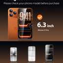 UNBREAKcable iPhone 17 Pro Screen Protector 3-Pack, Upgraded Dual-Tempered Glass + 3 Camera Lens Protectors, Military-Grade 9H Hardness, HD Clarity, Anti-Fingerprint, Case Friendly, 6.3 Inch