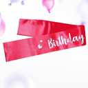 Birthday Girl Sash for Women Foil Letter for Women 21st 30th 40th 50th 60th Gifts Red and Silver Birthday Party Decorations and Supplies