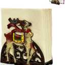 Linton Arts Cast Iron Napkin Holder for Table, Decorative Cocktail Napkin Holder with Deer Design, Heavy Duty Kitchen Napkin Holder for Paper Napkins, Kitchen Island & Dining Table Decor