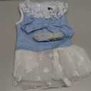 Dog Denim Dress with Leash Ring, Puppy Bowknot Lace Mesh Princess Skirt for Small Pet Fashion Clothes(Light Blue,X-Large)