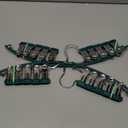 Legging Organizer for Closet, Metal Yoga Pants Hangers 2 Pack w/10 Clips Holds 20 Leggings, Space Saving Hanging Closet Organizer w/Rubber Coated Closet Organizers and Storage, Green