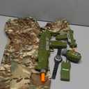 GIFTINBOX Army Costume for Kids, 15PCS Soldier Military Costume Dress Up Role Play Set with Army Accessories, Halloween Costumes for Boys 3-13, Halloween Birthday Gift for Kid (Medium(6-8y)