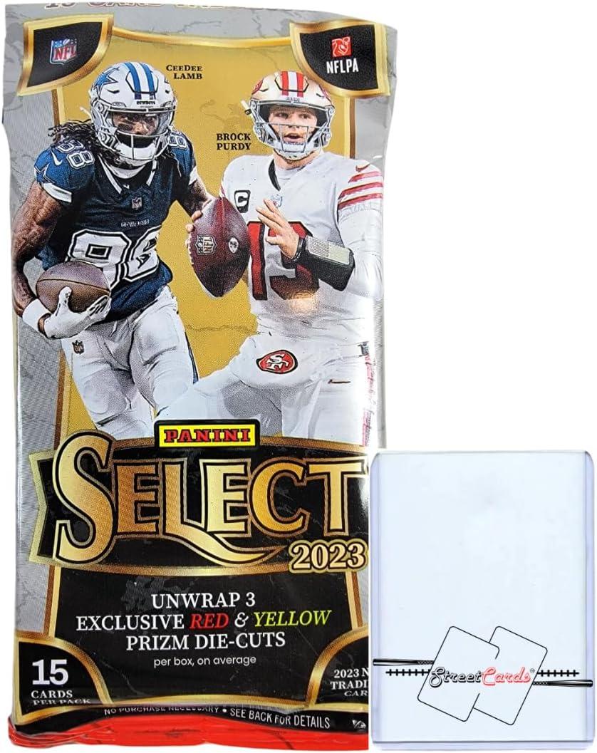 Panini Select 2023 15 Card Value Pack 3 Reds and Yellow Prizm Die-Cuts