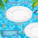Qinyoung Large Floating Drink Holder, White Floating Refreshment Table Tray Compartment, Portable Pool Tray for Swimming Pool Accessories Hot Tub Beach and Party Decor (Round Five Hole)