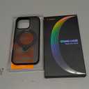 TORRAS Upgraded 360 Spin Magnetic Stand for iPhone 16 Pro Case, Fit for MagSafe, Built-in Kickstand & Ring Holder, Mil-Grade Protective Soft Edge Translucent Case for iPhone 16 Pro, Black 6.3''