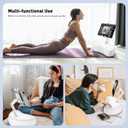 AboveTEK Tablet Pillow Stand for Bed, Hands-Free 360 Adjustable iPad Pillow Holder for Lap Reading w/Soft Bean Bag, Ideal Gift for Mom, Fits 4.7" to 12.9" Tablet, Phone, Kindle, White