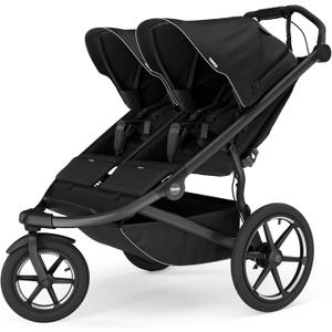 Thule Urban Glide 3 Single Child All-Terrain Stroller, Full-Suspension System, Air-Filled Tires, Upright seat with Adjustable Recline and Built-in legrest (Double, Black)