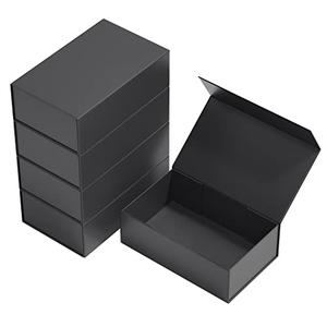 Gift Boxes Black with Magnetic Closure Lid 10" X 6" X 3" Gift Boxes for Presents,Luxury for Gift Packaging, Bridesmaid Gifts Box,Birthday Gift Box,Christmas Gift Box(5PCS)