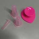 Sandine Cupping Therapy Sets - Face Cupping Set - Double Chin Reducer - Facial Cupping System - Silicone Massage Cups - Cupping for Cellulite Kit - Ideal to Shape Your Cheeks and Chin (Pink)