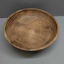 NIRMAN FRUIT BOWL Mango Wood Round Shaped Serving Bowl For Fruit,Dessert Platter Tray Dish Kitchen Dining Fruit,Dessert,Snack (12" x 12" x 5")