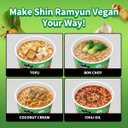 Nongshim Shin Ramyun Vegan, 2.64 Ounce, Pack of 6 (EXP 03/08/27)