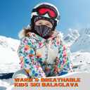 Kids Ski Mask, Winter Warm Breathable Balaclava for Boys&Girls, Windproof Kids Fleece Neck Warmer for Skiing