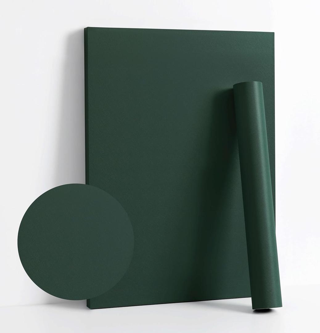 Dimoon 118''x15.7'' Emerald Dark Skin Peel and Stick Wallpaper Contact Paper Modern Self Adhesive Wall Paper Removable Renter Friendly Textured Solid Vinyl Roll (118''x15.7'',Emerald Dark Skin)