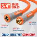 YAMATIC Heavy Duty Garden Hose 5/8 in x 50 ft with Swivel Fitting, Super Flexible Water Hose, All-weather, Lightweight, Burst 600 PSI