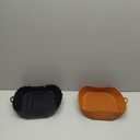 Boribim 2 PCS Square Silicone Air Fryer Liners - 8 Inch Reusable Air Fryer Pot - Air Fryer Accessories - Air Fryer Inserts for 4 to 7 QT Oven Microwave Accessories (Black + Brown)