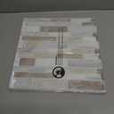 WOWSTAR 10 Sheet Marble Peel and Stick Backsplash for Kitchen,Self-Adhesive Tile Backsplash for Kitchen, Bathroom, 12" x 12", (Beige & White)