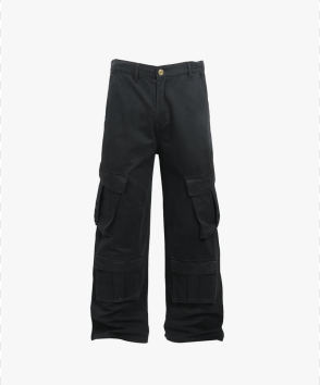 Mens Casual Cargo Pants Baggy Fit Multiple Pockets Loose Wide Leg Streetwear Trousers, Size -Large