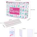 160 Printed American Mahjong Tile Set with 4 Racks & Carrying Bag and Accessories, 1.41’’ Portable Travel Mahjong Game Set, 1.41 x 1 x 0.15 inches