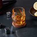 Whiskey Glasses Set of 2, Rocks Glass, 8.5 OZ Drinking Glasses, Creative Twisted Crystal Old Fashioned Cocktail Glass Tumbler for Bourbon, Scotch, Tequila, Cognac, Rum