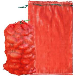 Extra Large Mesh Produce Bags 60 lbs Reusable Onion Sacks Vegetable Storage Bags Washable Net Bag 21 x 32 for Onion Potato Firewood Crawfish, Pack of 10