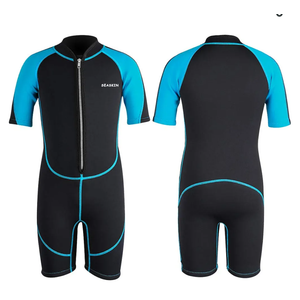Seaskin Kids Wetsuit for Boys Girls Toddlers, 2mm Front Zipper Shorty Wetsuits, 3mm Back Zip Full Wetsuit, Neoprene Thermal Swimsuits for Diving Surfing Swim Lessons, Size 10