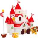 Super Mario Mushroom Kingdom Castle Playset with Exclusive 2.5 Bowser Figure (White)